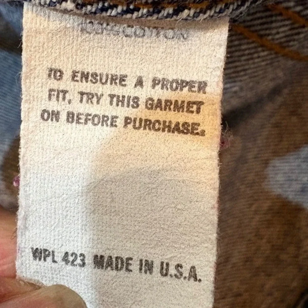 Vintage 1986 Levis 71506-0216‎ Denim Trucker Jacket 46L Made in USA Dark Wash - Picture 10 of 10
